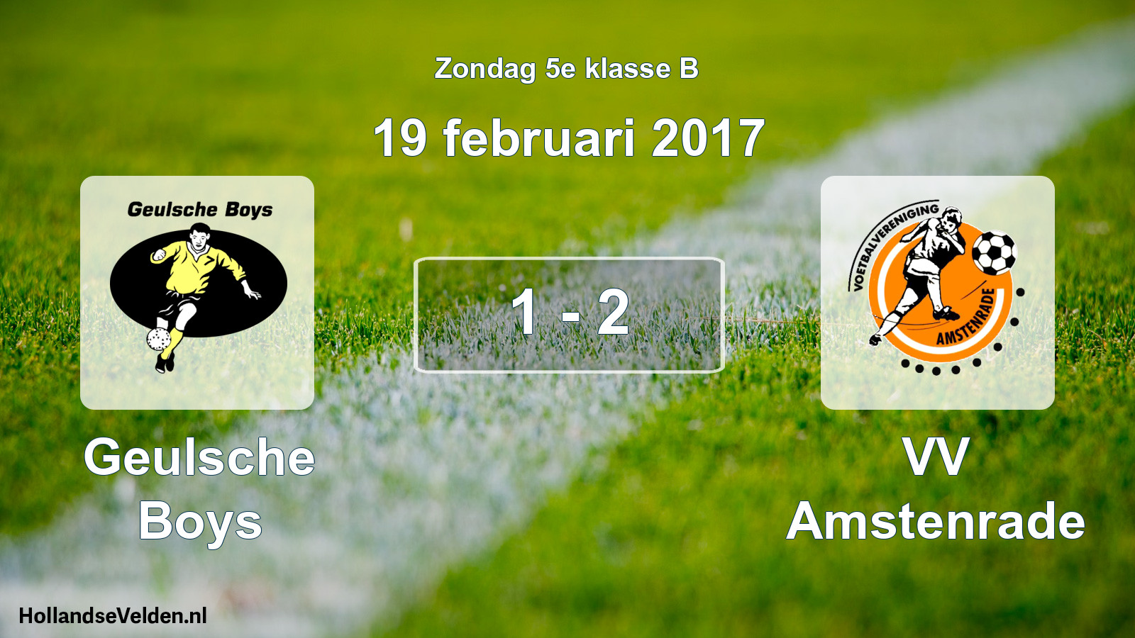 Total number of matches played: Geulsche Boys - VV Amstenrade 1 - 2 (19 February 2017)
