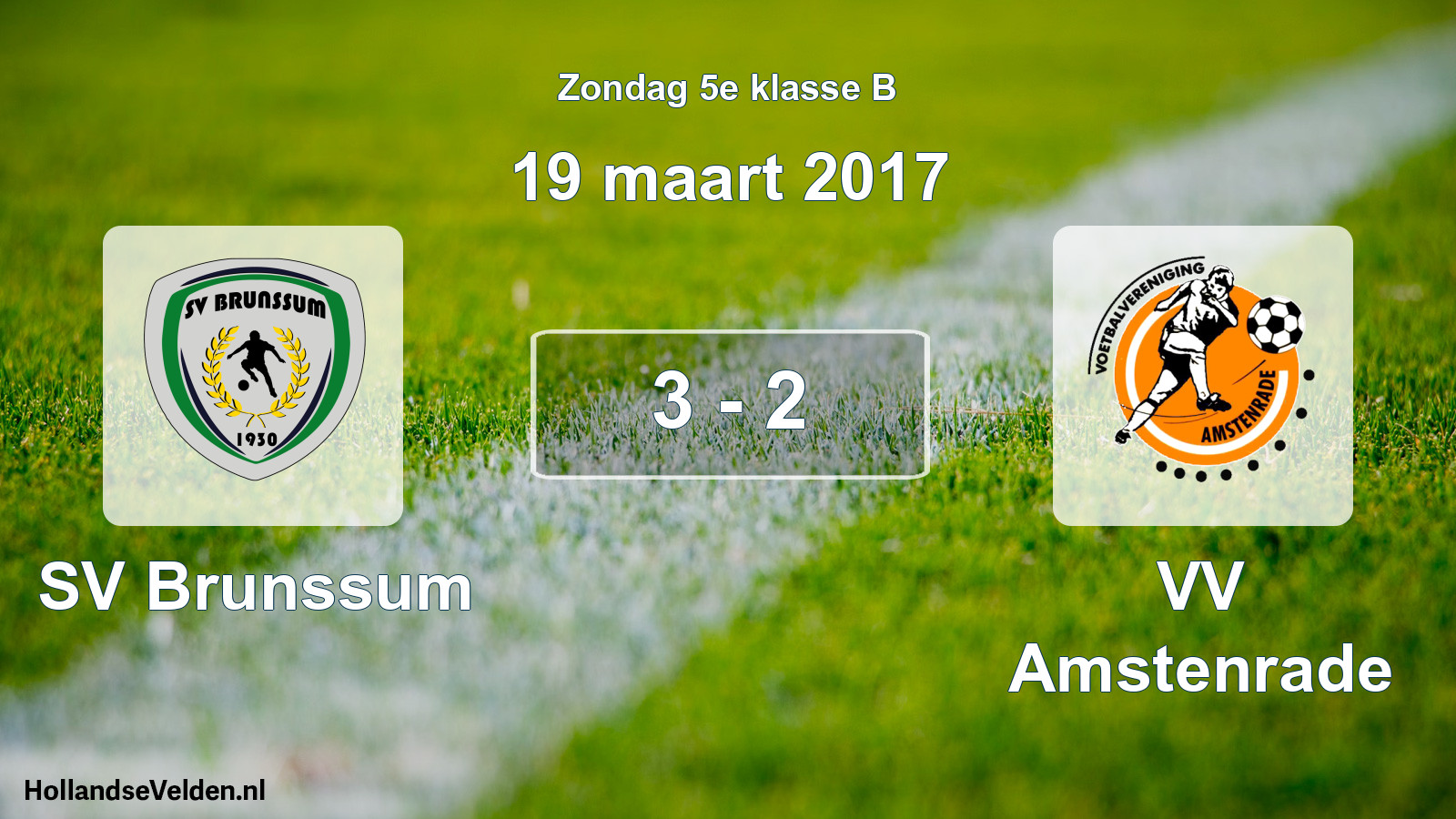Total number of matches played: SV Brunssum - VV Amstenrade 3 - 2 (19 March 2017)