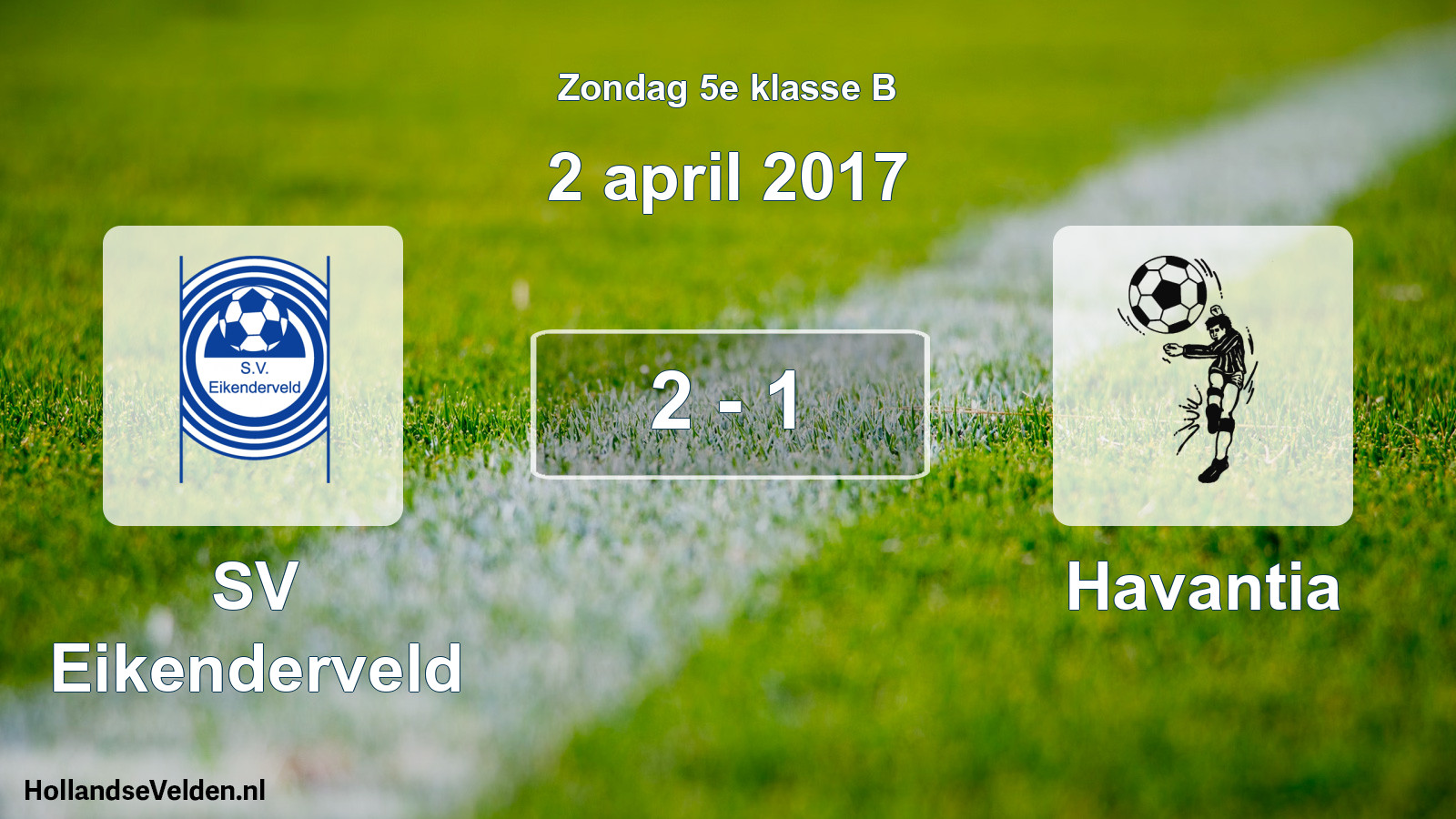 Total number of matches played: SV Eikenderveld - Havantia 2 - 1 (2 April 2017)