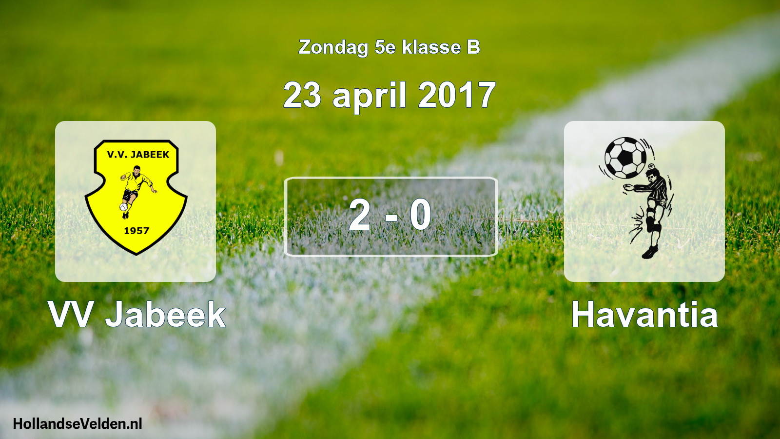 Total number of matches played: VV Jabeek - Havantia 2 - 0 (23 April 2017)