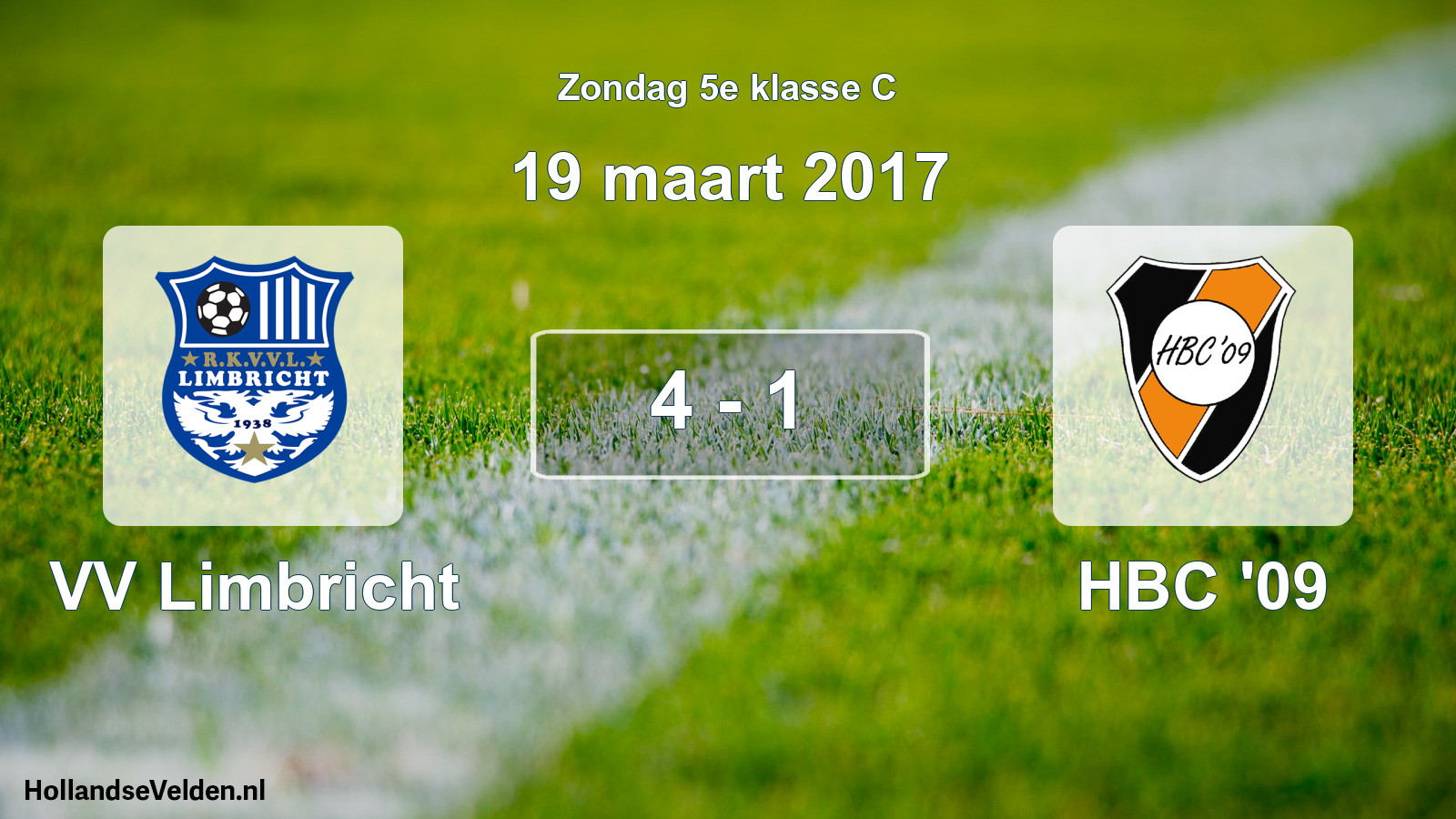 Total number of matches played: VV Limbricht - HBC '09 4 - 1 (19 March 2017)