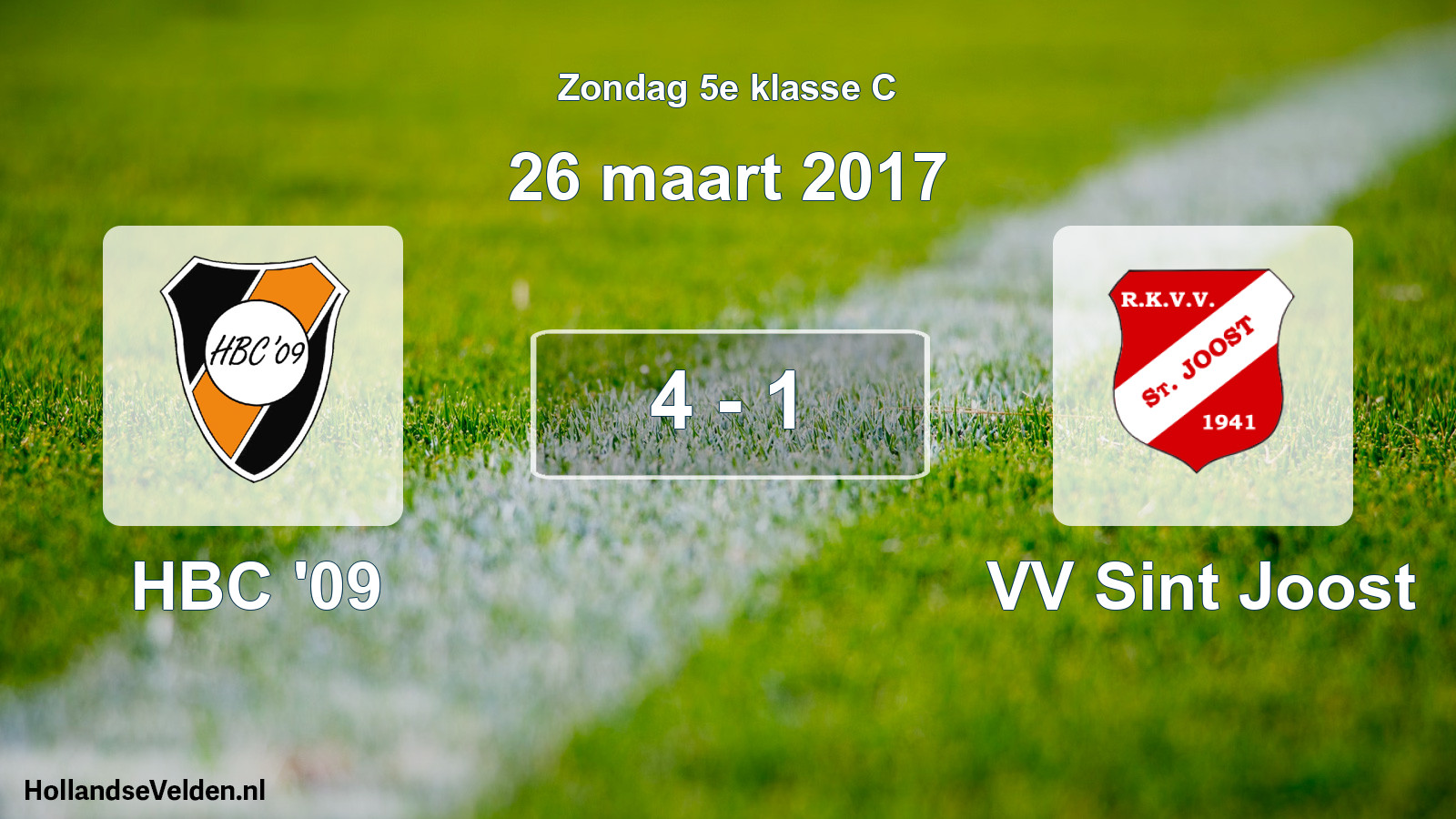 Total number of matches played: HBC '09 - VV Sint Joost 4 - 1 (26 March 2017)