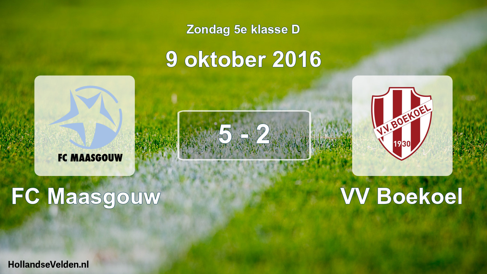 Total number of matches played: FC Maasgouw - VV Boekoel 5 - 2 (9 October 2016)