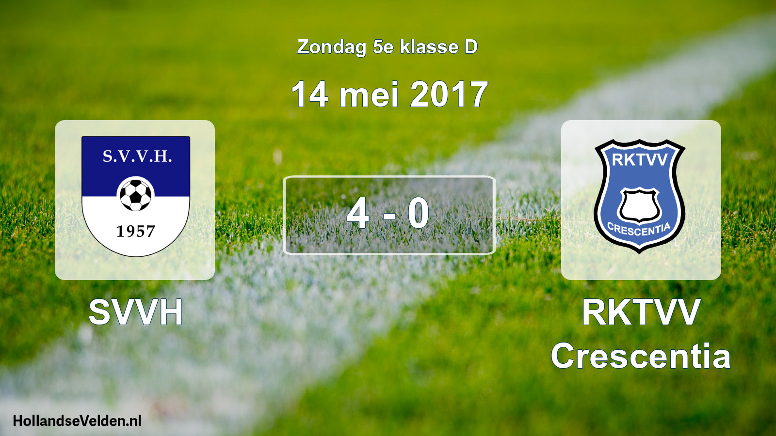 Total number of matches played: SVVH - RKTVV Crescentia 4 - 0 (14 May 2017)