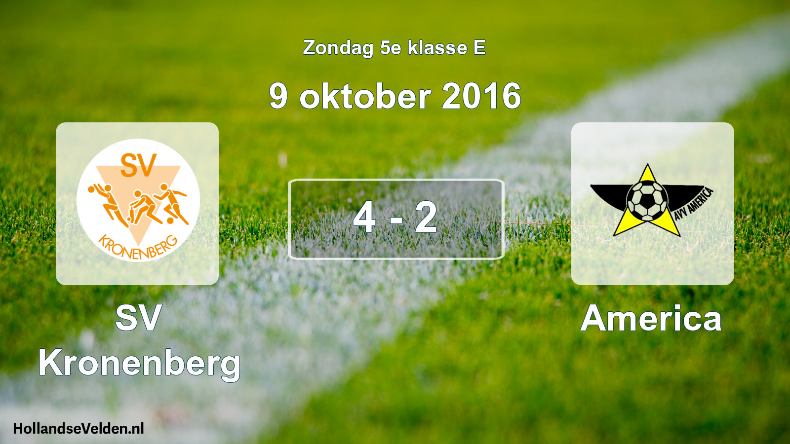 Total number of matches played: SV Kronenberg - America 4 - 2 (9 October 2016)