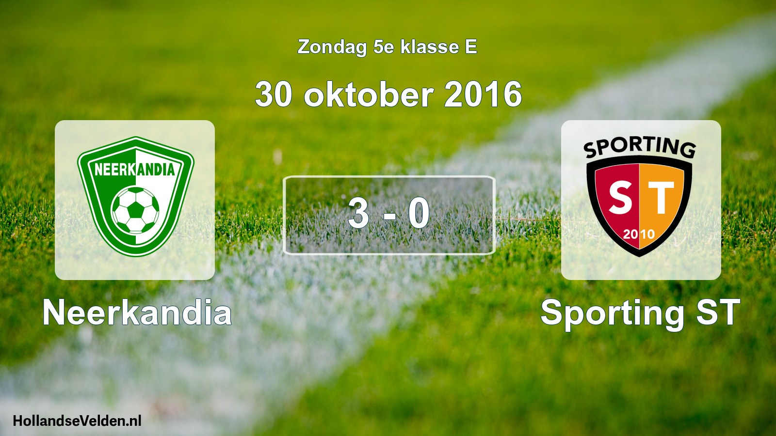 Total number of matches played: Neerkandia - Sporting ST 3 - 0 (30 October 2016)