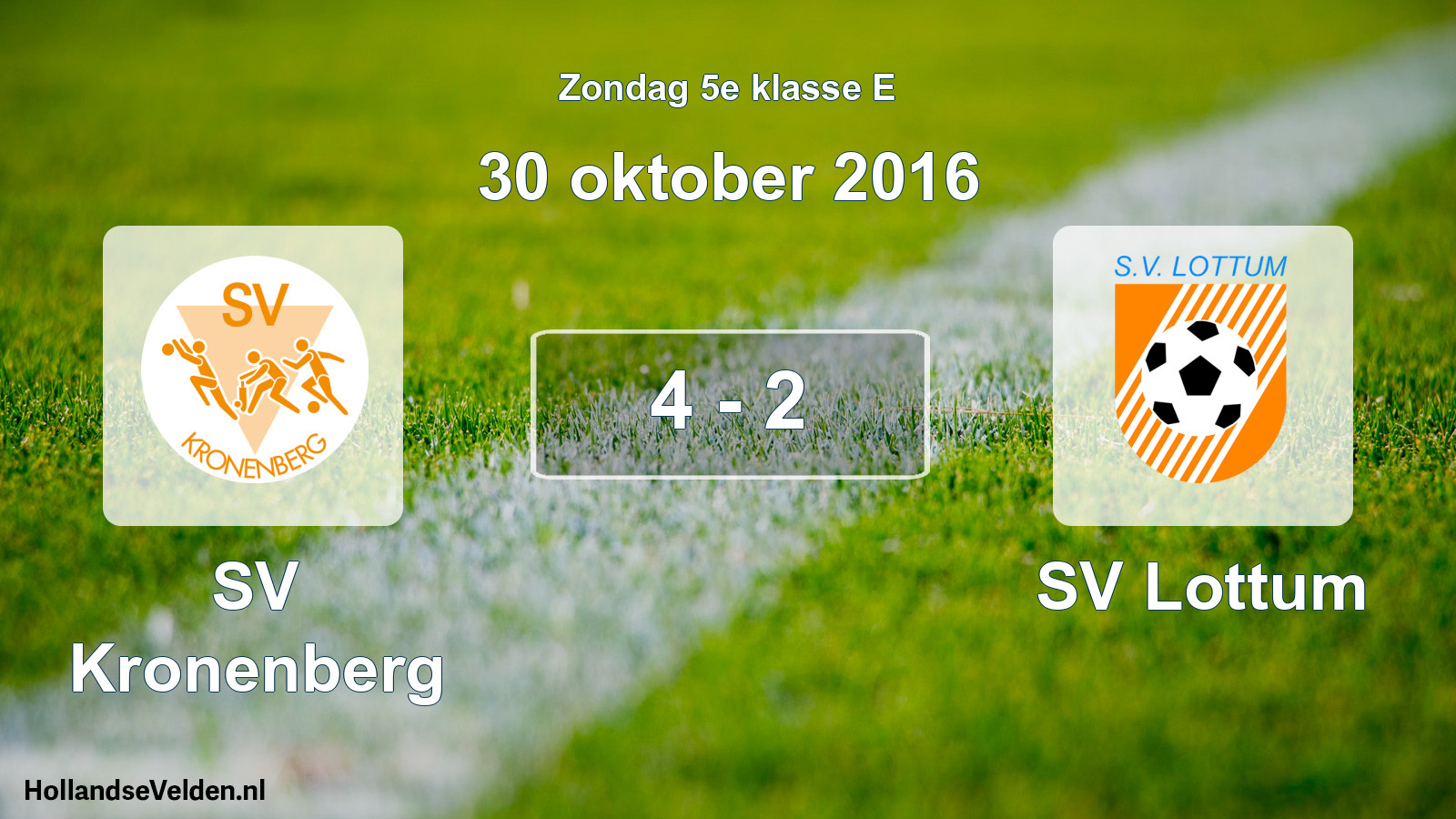 Total number of matches played: SV Kronenberg - SV Lottum 4 - 2 (30 October 2016)