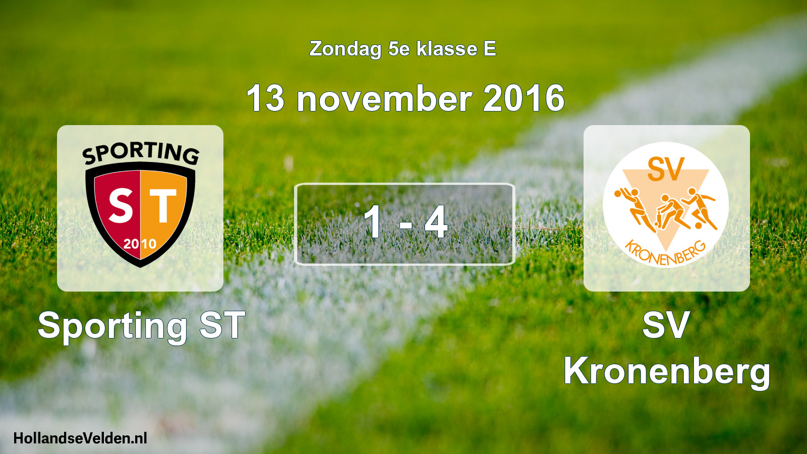 Total number of matches played: Sporting ST - SV Kronenberg 1 - 4 (13 November 2016)
