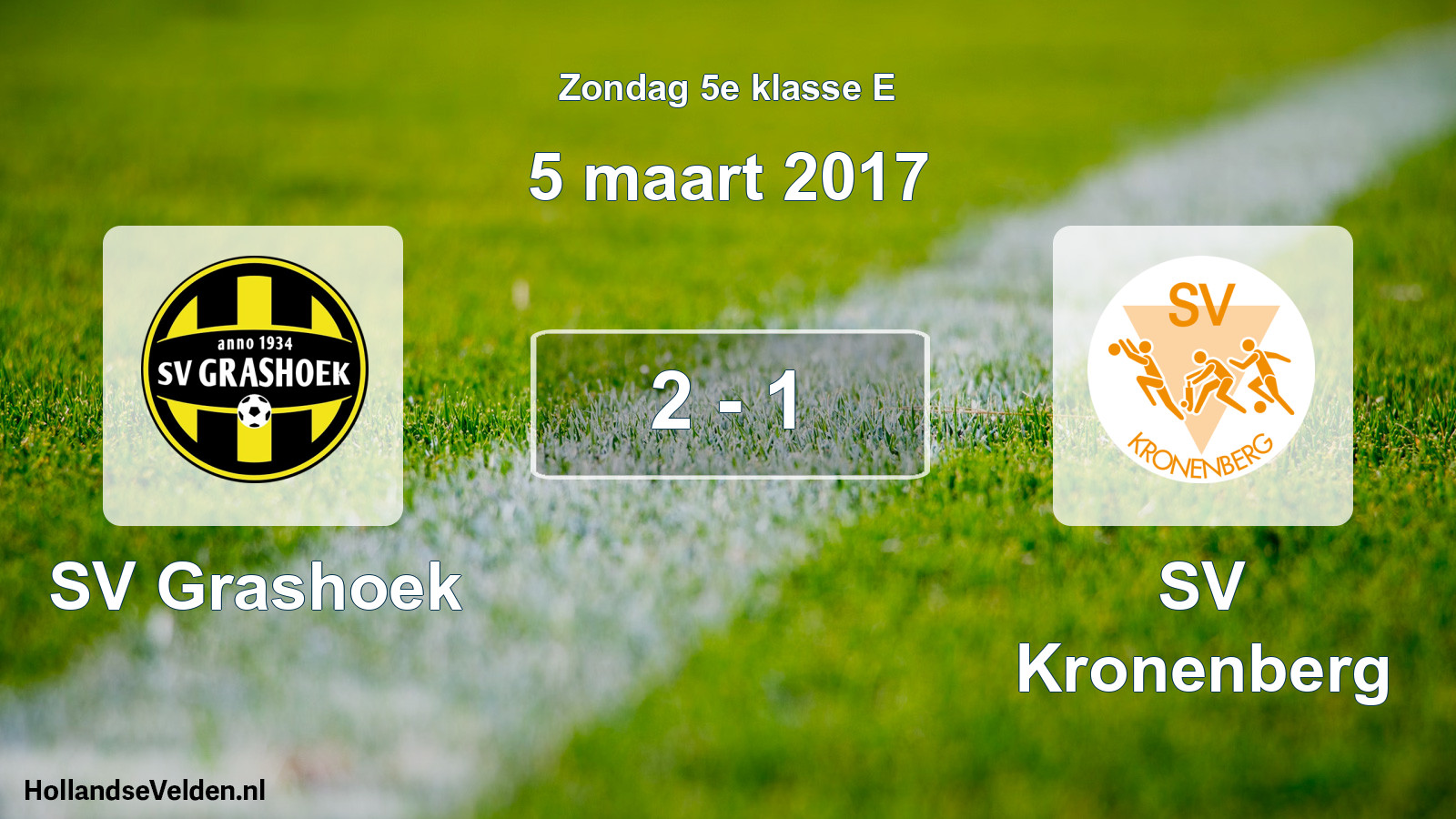 Total number of matches played: SV Grashoek - SV Kronenberg 2 - 1 (5 March 2017)