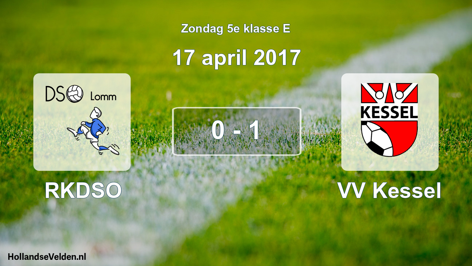 Total number of matches played: RKDSO - VV Kessel 0 - 1 (17 April 2017)