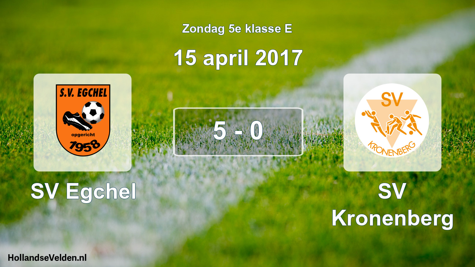 Total number of matches played: SV Egchel - SV Kronenberg 5 - 0 (15 April 2017)
