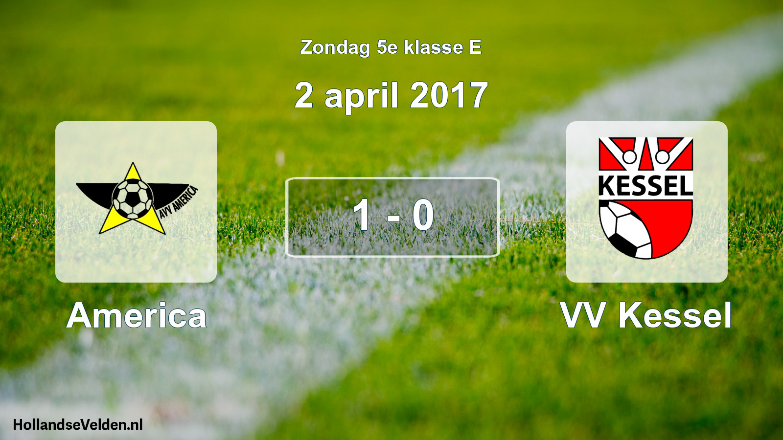 Total number of matches played: America - VV Kessel 1 - 0 (2 April 2017)