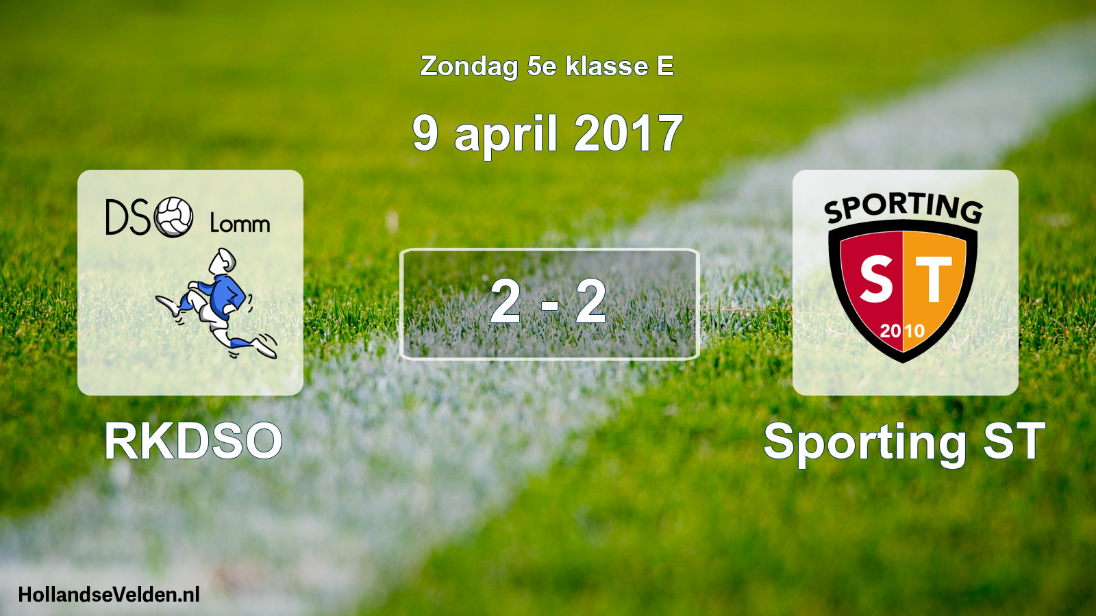Total number of matches played: RKDSO - Sporting ST 2 - 2 (9 April 2017)