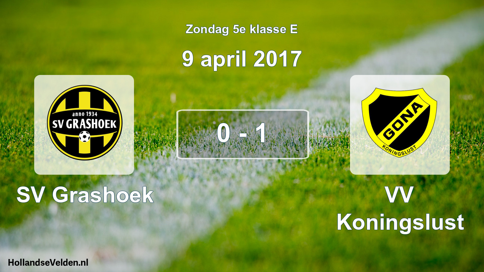 Total number of matches played: SV Grashoek - VV Koningslust 0 - 1 (9 April 2017)