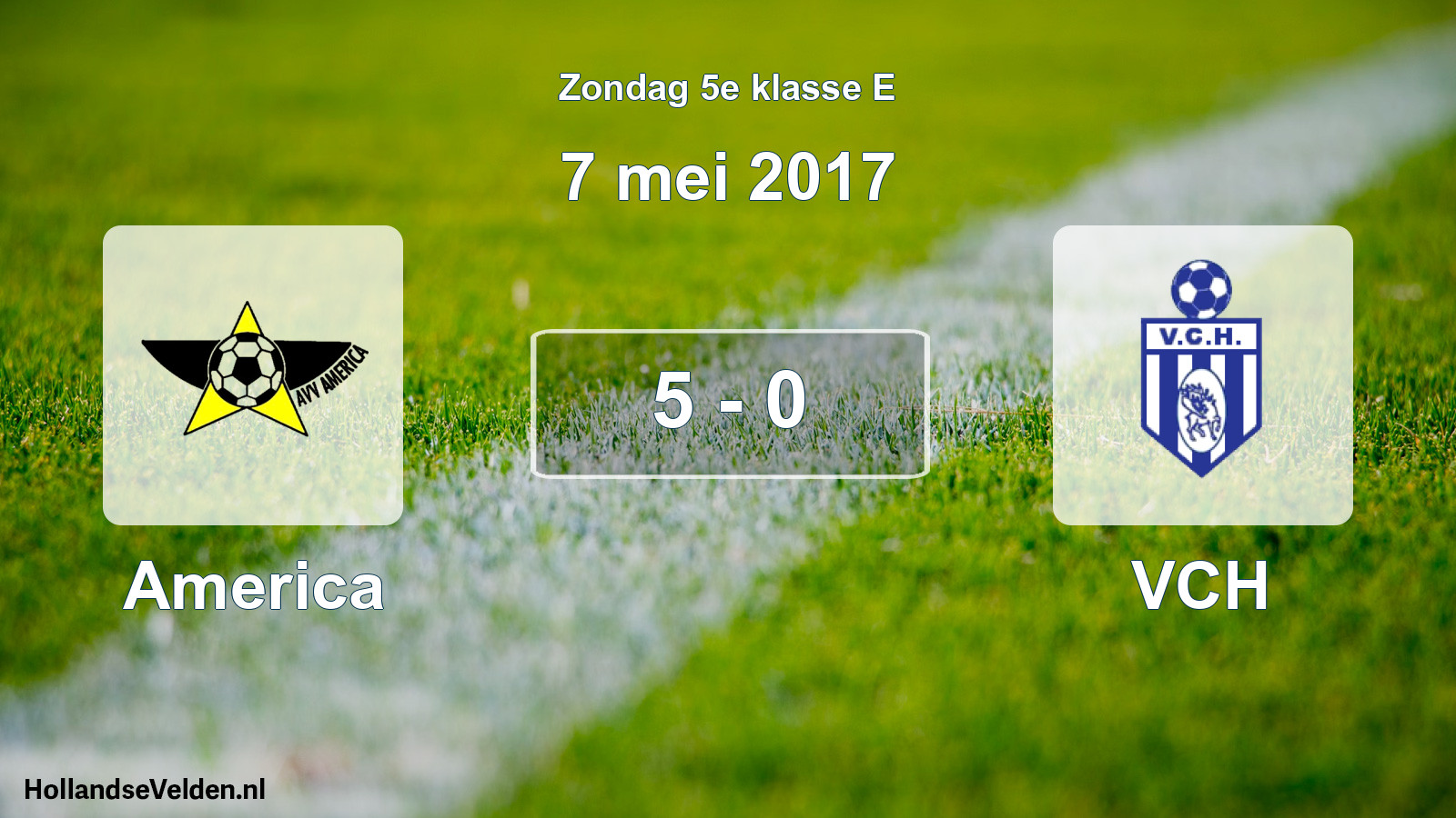 Total number of matches played: America - VCH 5 - 0 (7 May 2017)