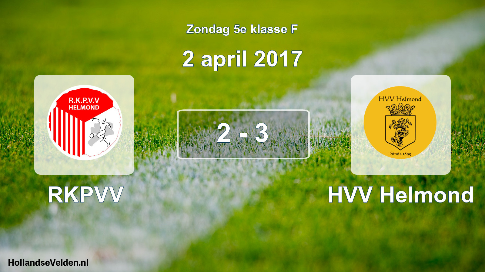 Total number of matches played: RKPVV - HVV Helmond 2 - 3 (2 April 2017)