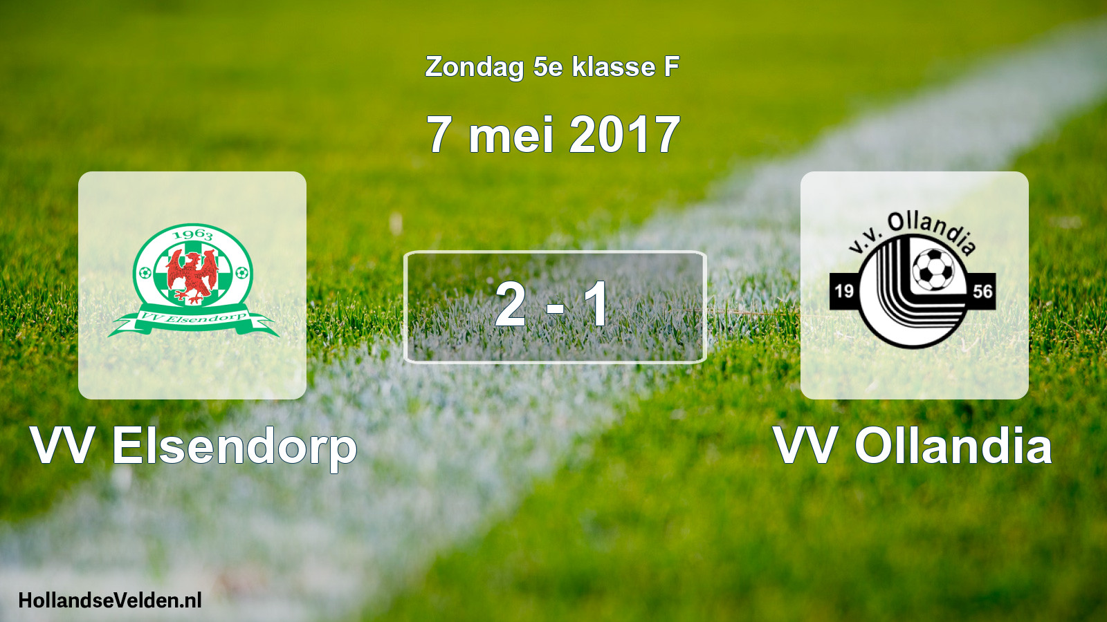 Total number of matches played: VV Elsendorp - VV Ollandia 2 - 1 (7 May 2017)