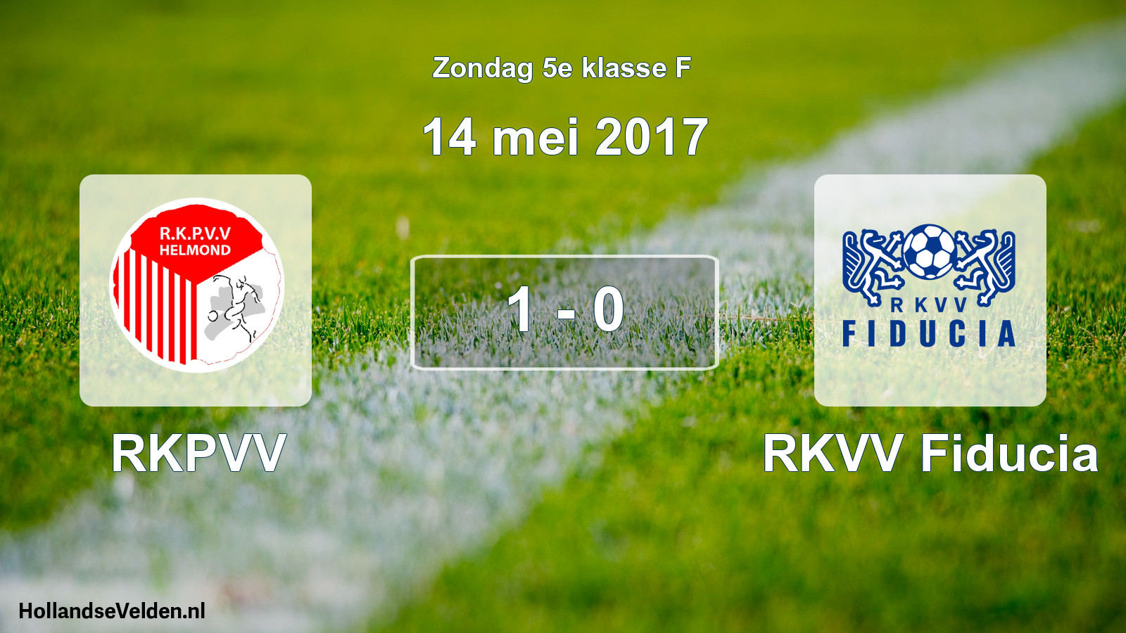 Total number of matches played: RKPVV - RKVV Fiducia 1 - 0 (14 May 2017)