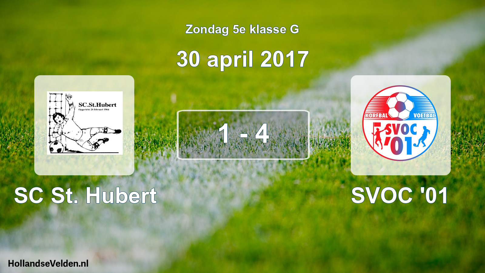 Total number of matches played: SC St. Hubert - SVOC '01 1 - 4 (30 April 2017)
