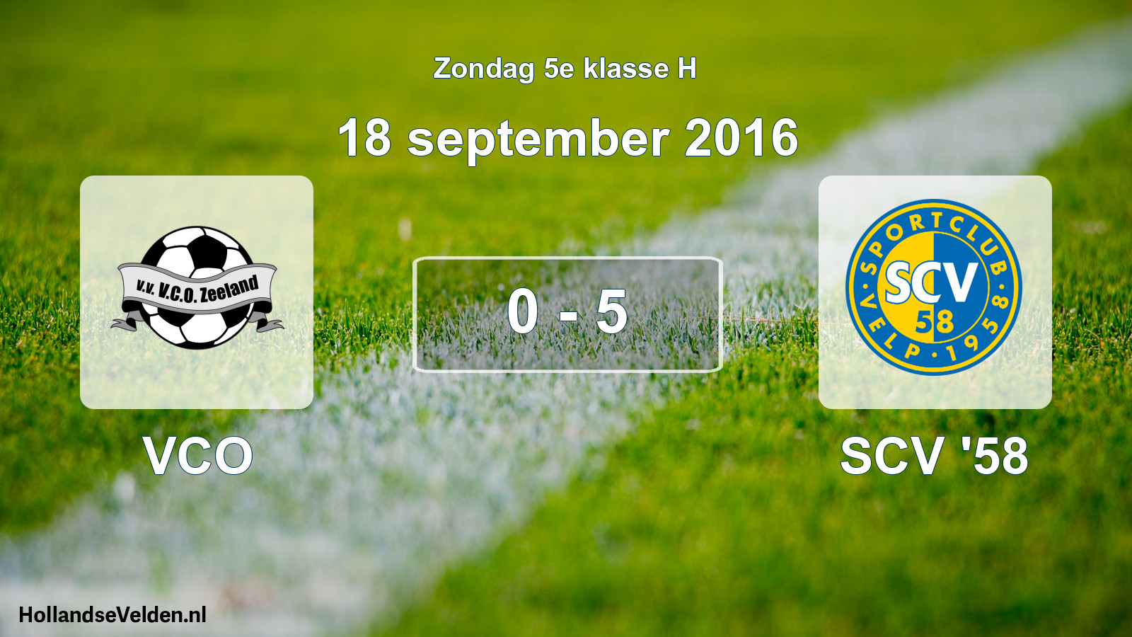 Total number of matches played: VCO - SCV '58 0 - 5 (18 September 2016)