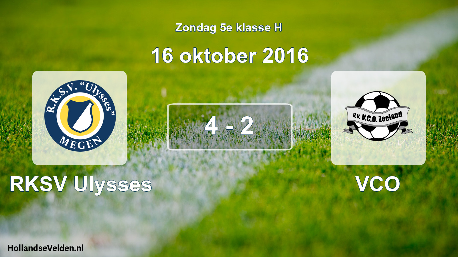 Total number of matches played: RKSV Ulysses - VCO 4 - 2 (16 October 2016)