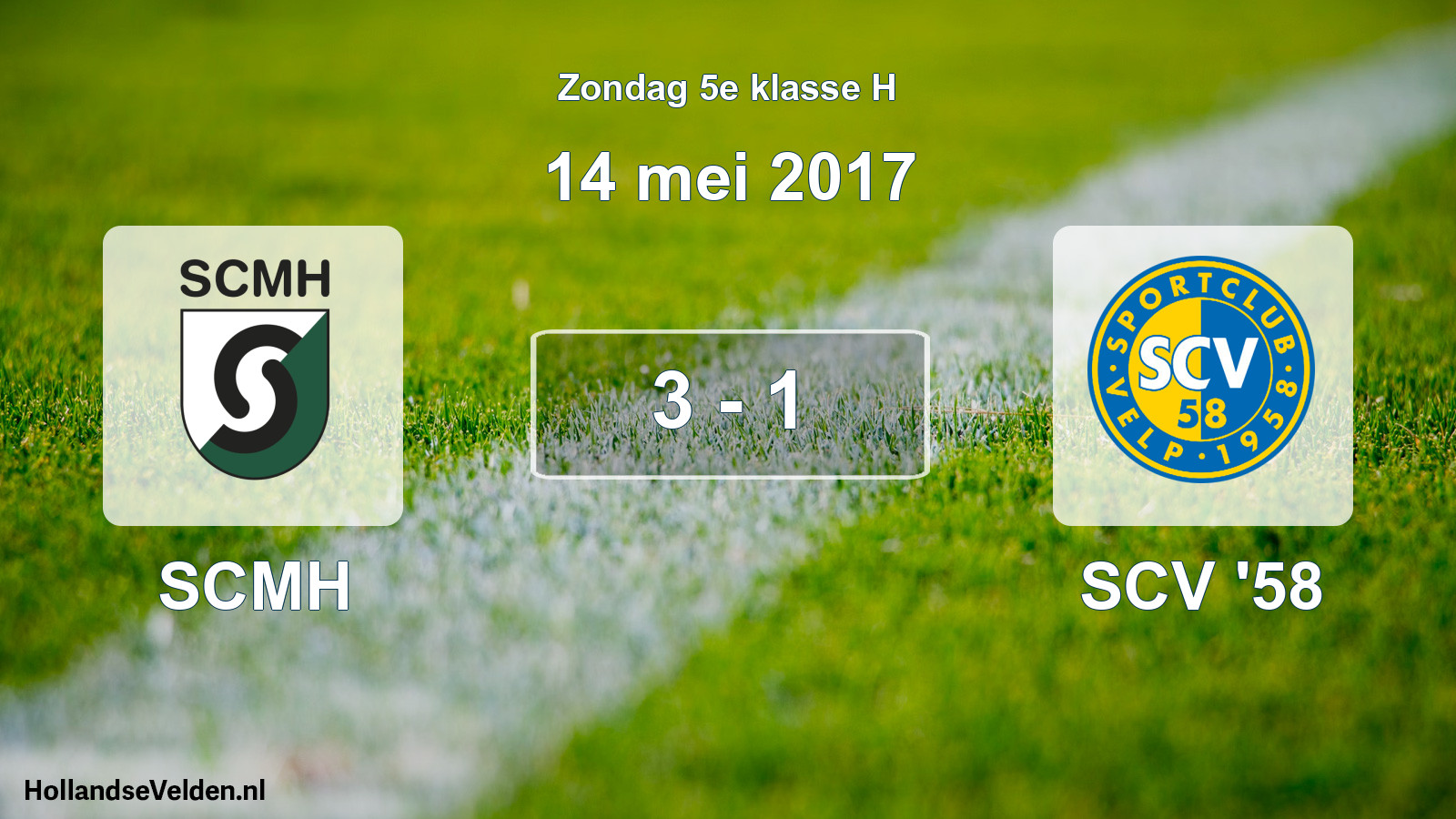Total number of matches played: SCMH - SCV '58 3 - 1 (14 May 2017)