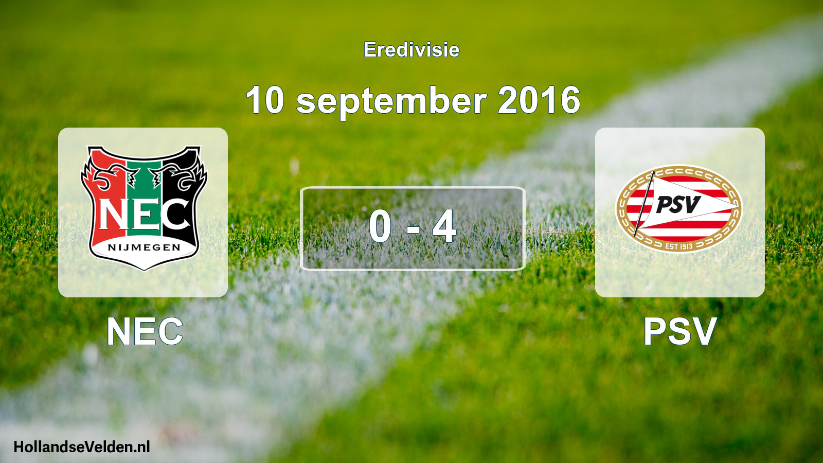 Total number of matches played: NEC - PSV 0 - 4 (10 September 2016)