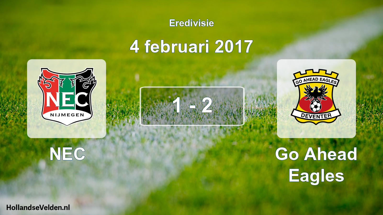 Total number of matches played: NEC - Go Ahead Eagles 1 - 2 (4 February 2017)