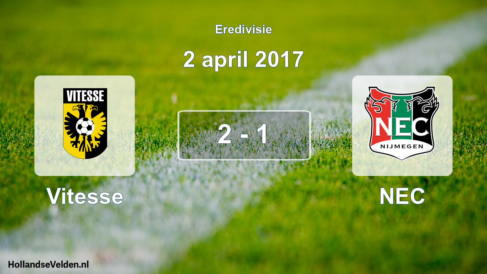 Total number of matches played: Vitesse - NEC 2 - 1 (2 April 2017)