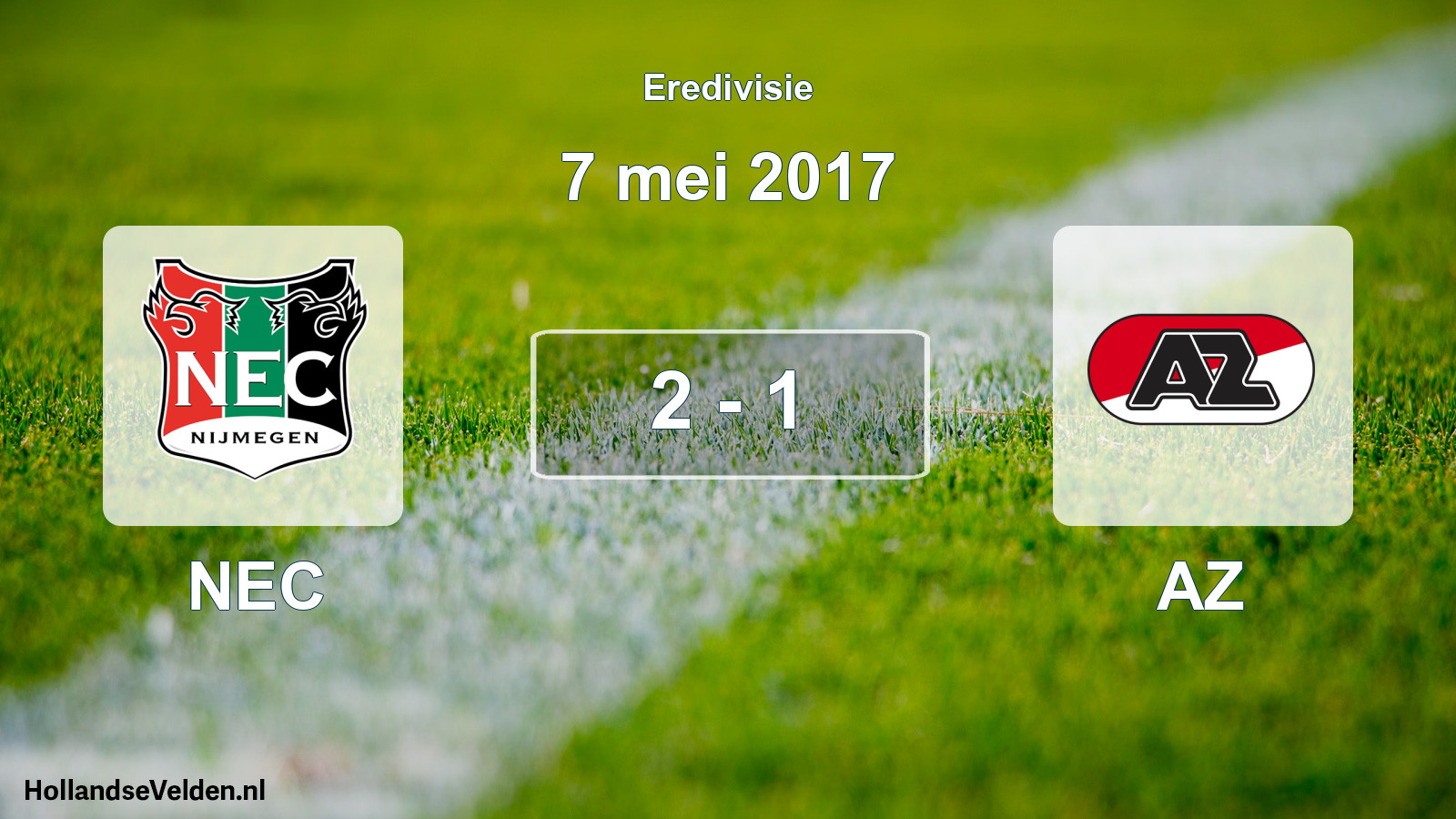 Total number of matches played: NEC - AZ 2 - 1 (7 May 2017)