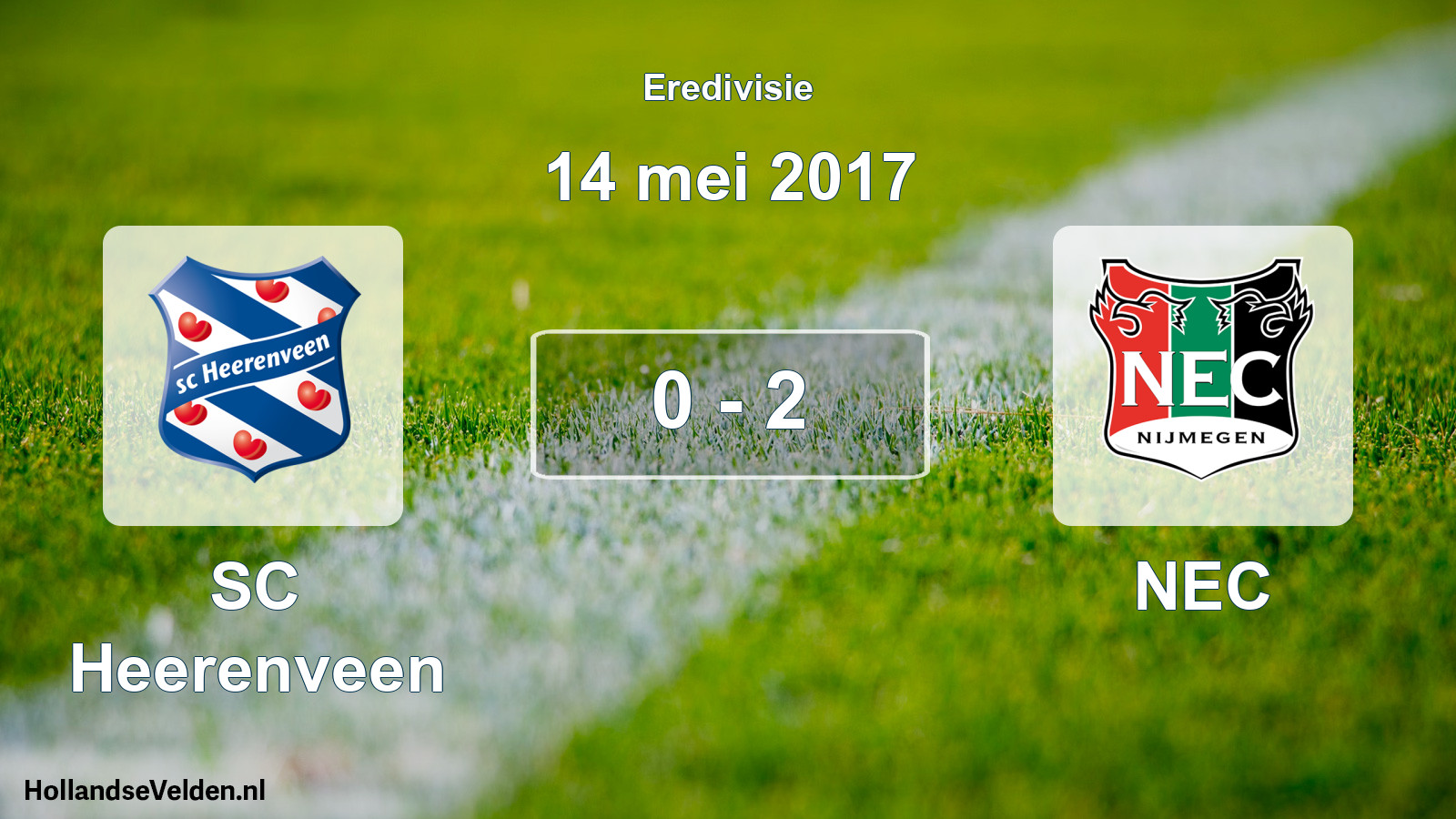 Total number of matches played: SC Heerenveen - NEC 0 - 2 (14 May 2017)