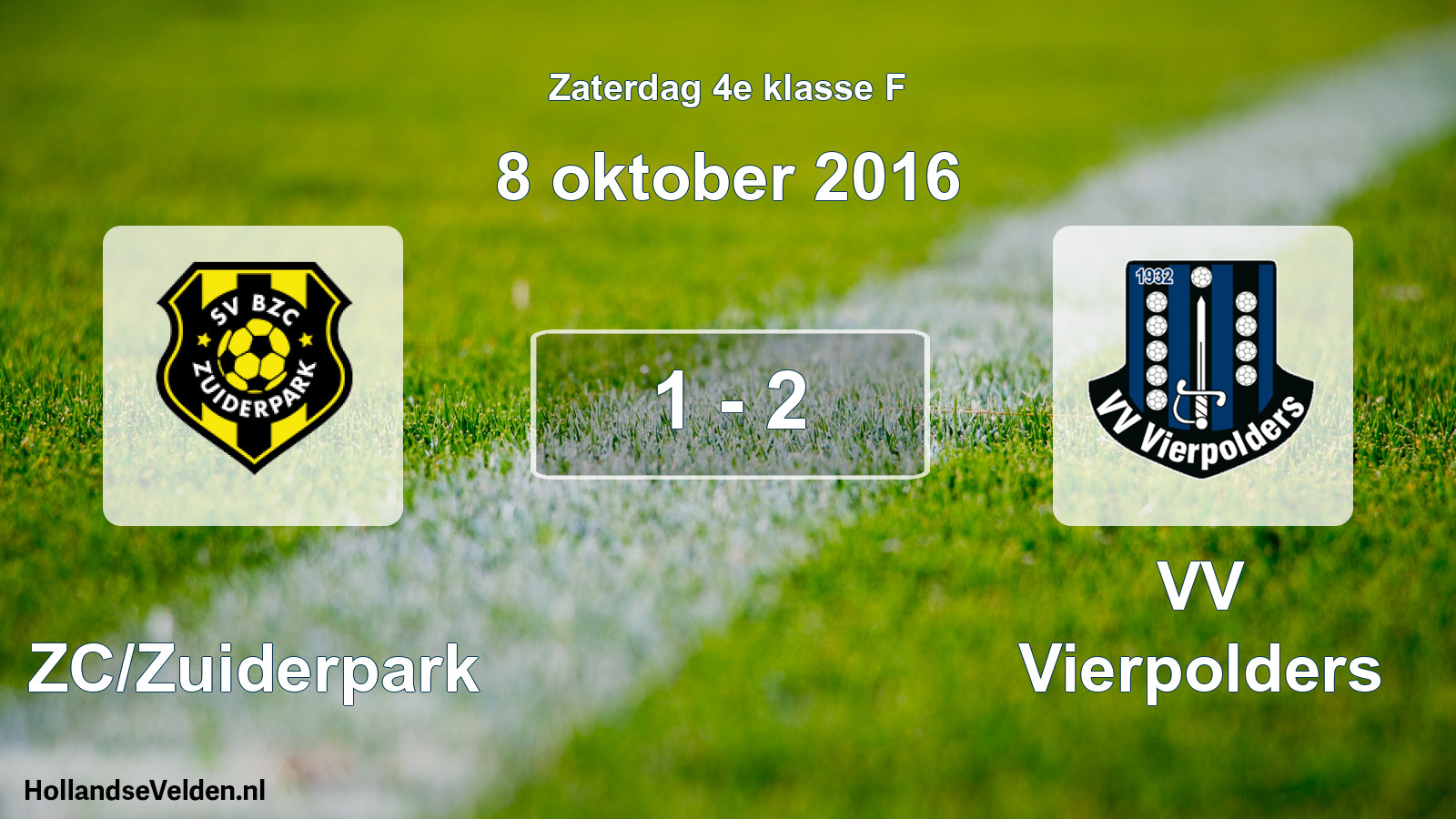 Total number of matches played: BZC/Zuiderpark - VV Vierpolders 1 - 2 (8 October 2016)