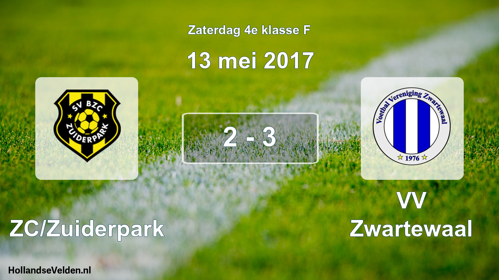 Total number of matches played: BZC/Zuiderpark - VV Zwartewaal 2 - 3 (13 May 2017)