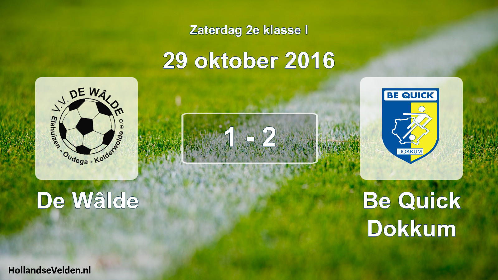 Total number of matches played: De Wâlde - Be Quick Dokkum 1 - 2 (29 October 2016)