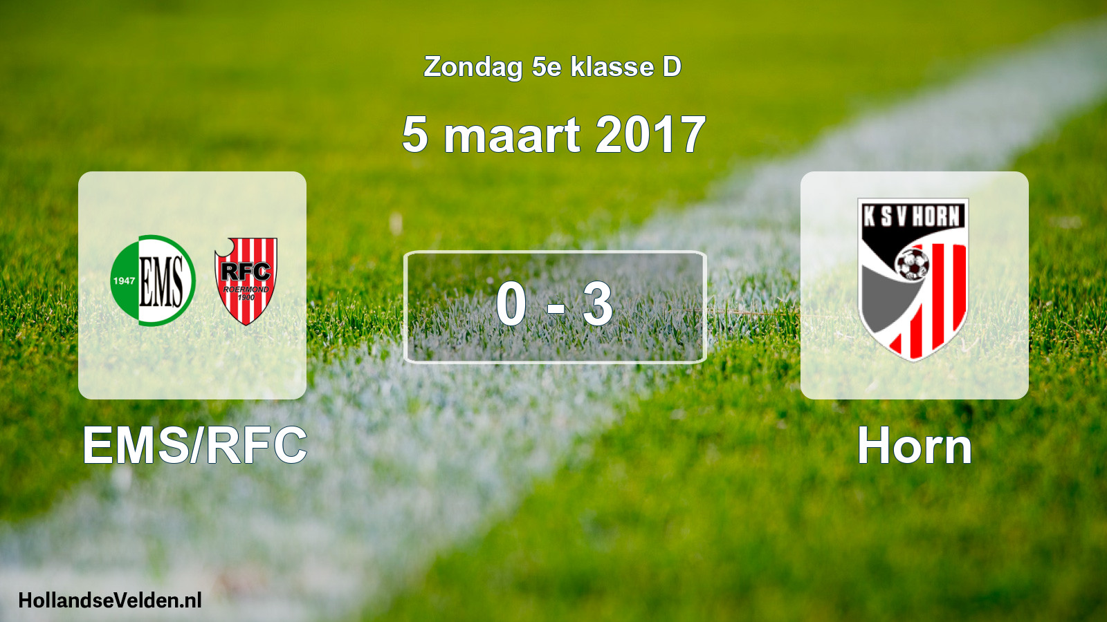 Total number of matches played: EMS/RFC - Horn 0 - 3 (5 March 2017)