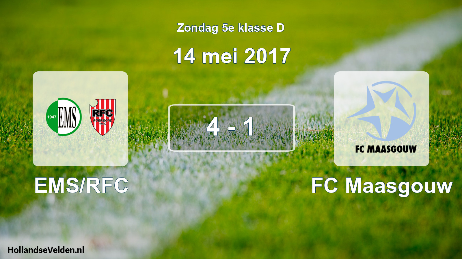 Total number of matches played: EMS/RFC - FC Maasgouw 4 - 1 (14 May 2017)