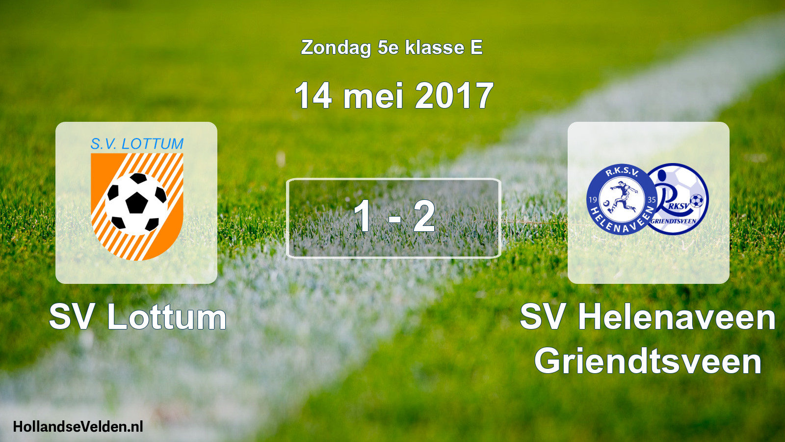 Total number of matches played: SV Lottum - SV Helenaveen Griendtsveen 1 - 2 (14 May 2017)