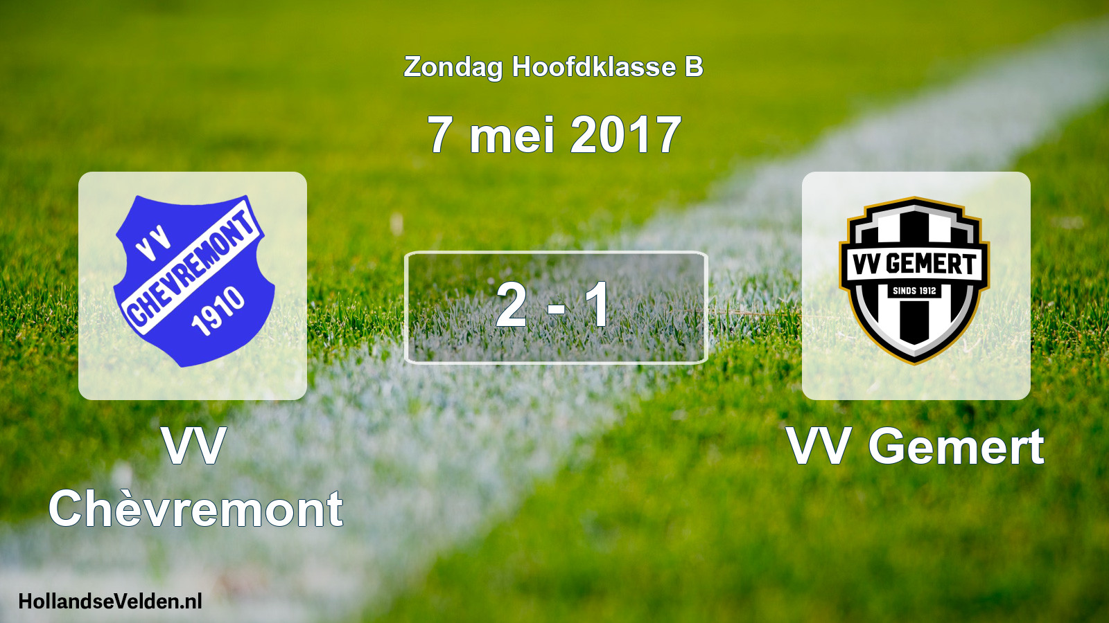 Total number of matches played: VV Chèvremont - VV Gemert 2 - 1 (7 May 2017)
