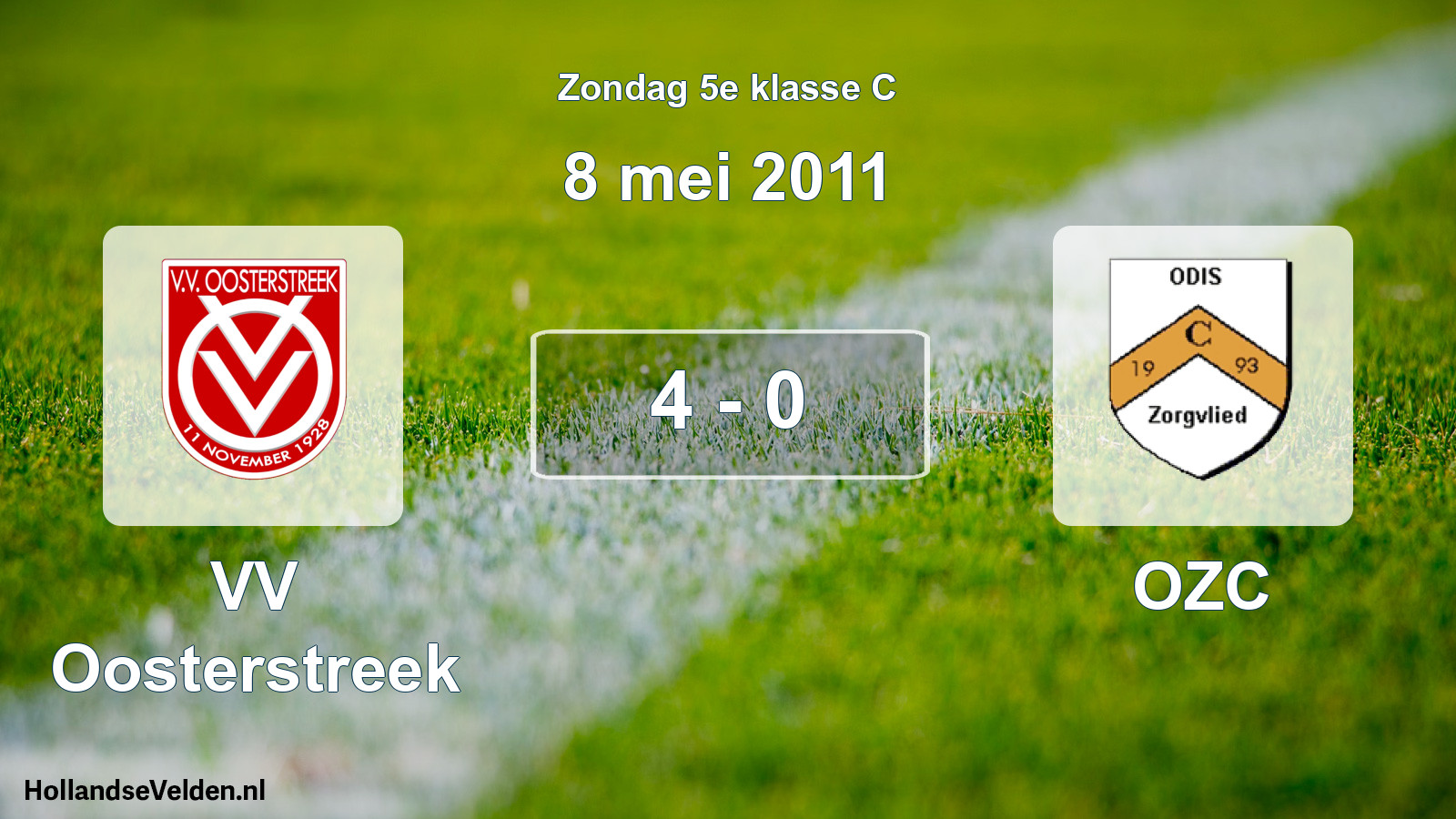 Total number of matches played: VV Oosterstreek - OZC 4 - 0 (8 May 2011)