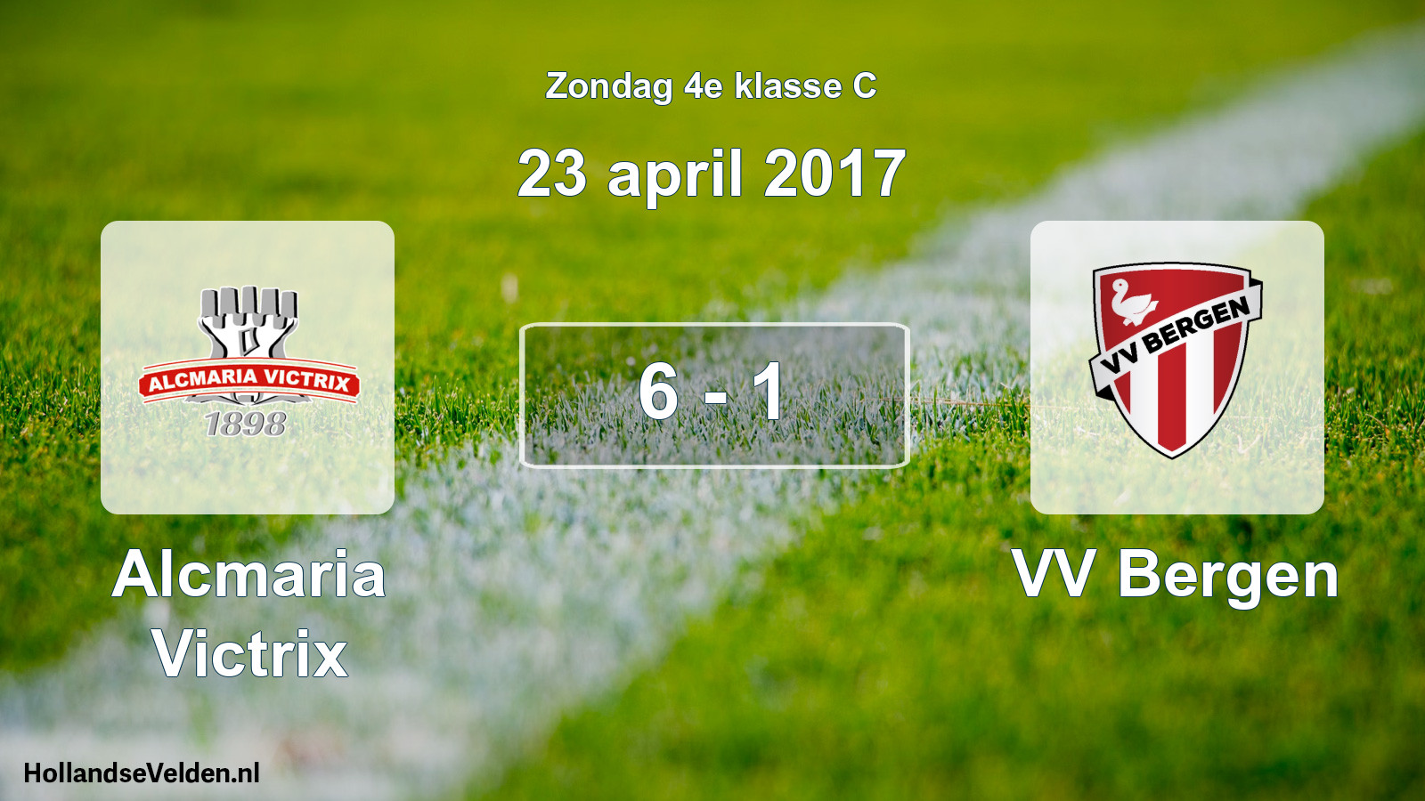 Total number of matches played: Alcmaria Victrix - VV Bergen 6 - 1 (23 April 2017)
