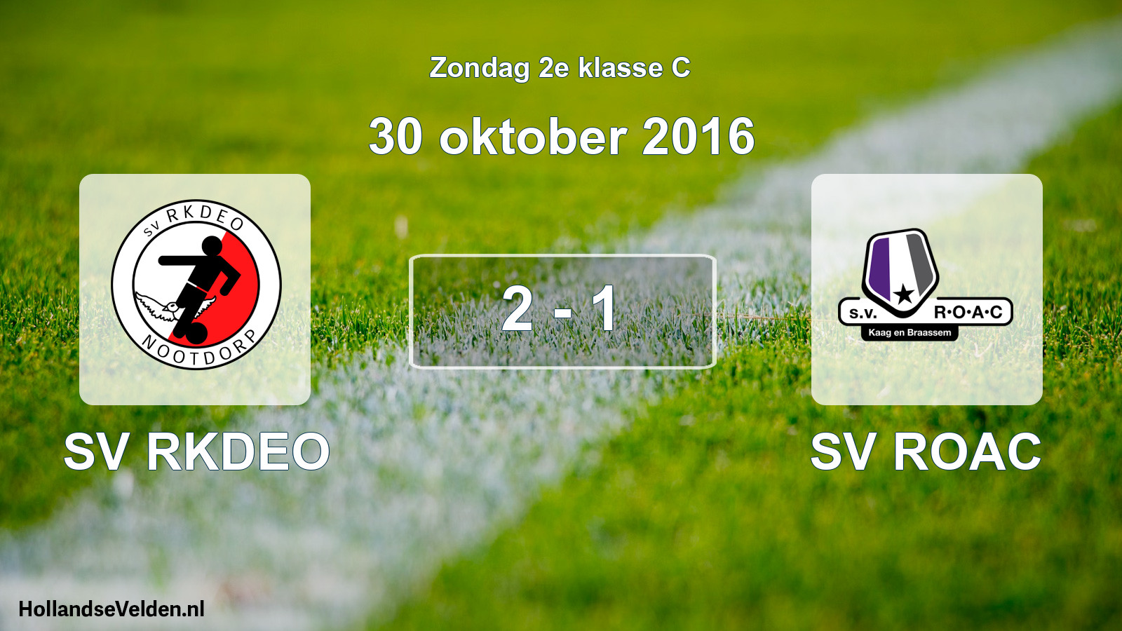 Total number of matches played: SV RKDEO - SV ROAC 2 - 1 (30 October 2016)