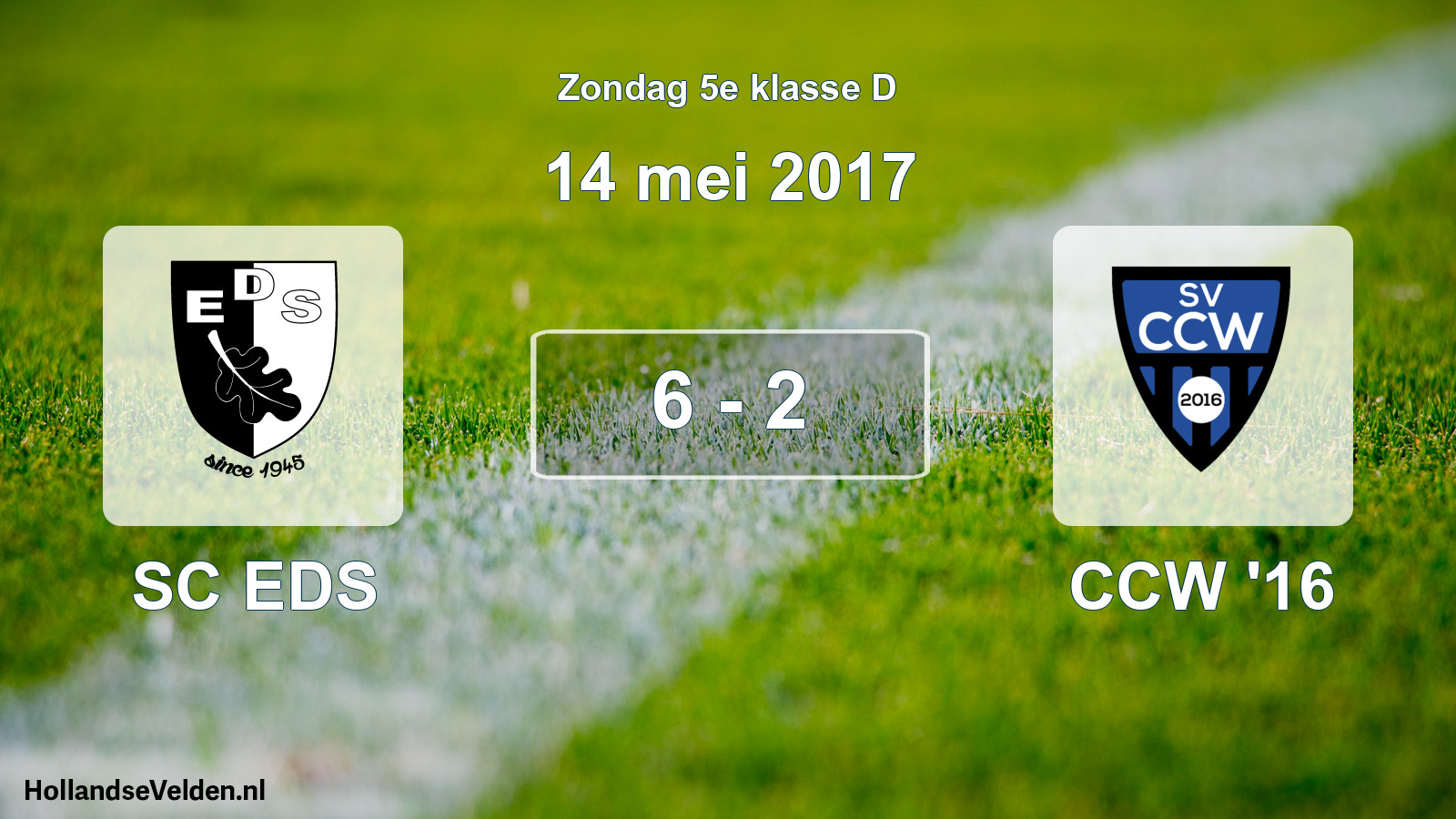 Total number of matches played: SC EDS - CCW '16 6 - 2 (14 May 2017)