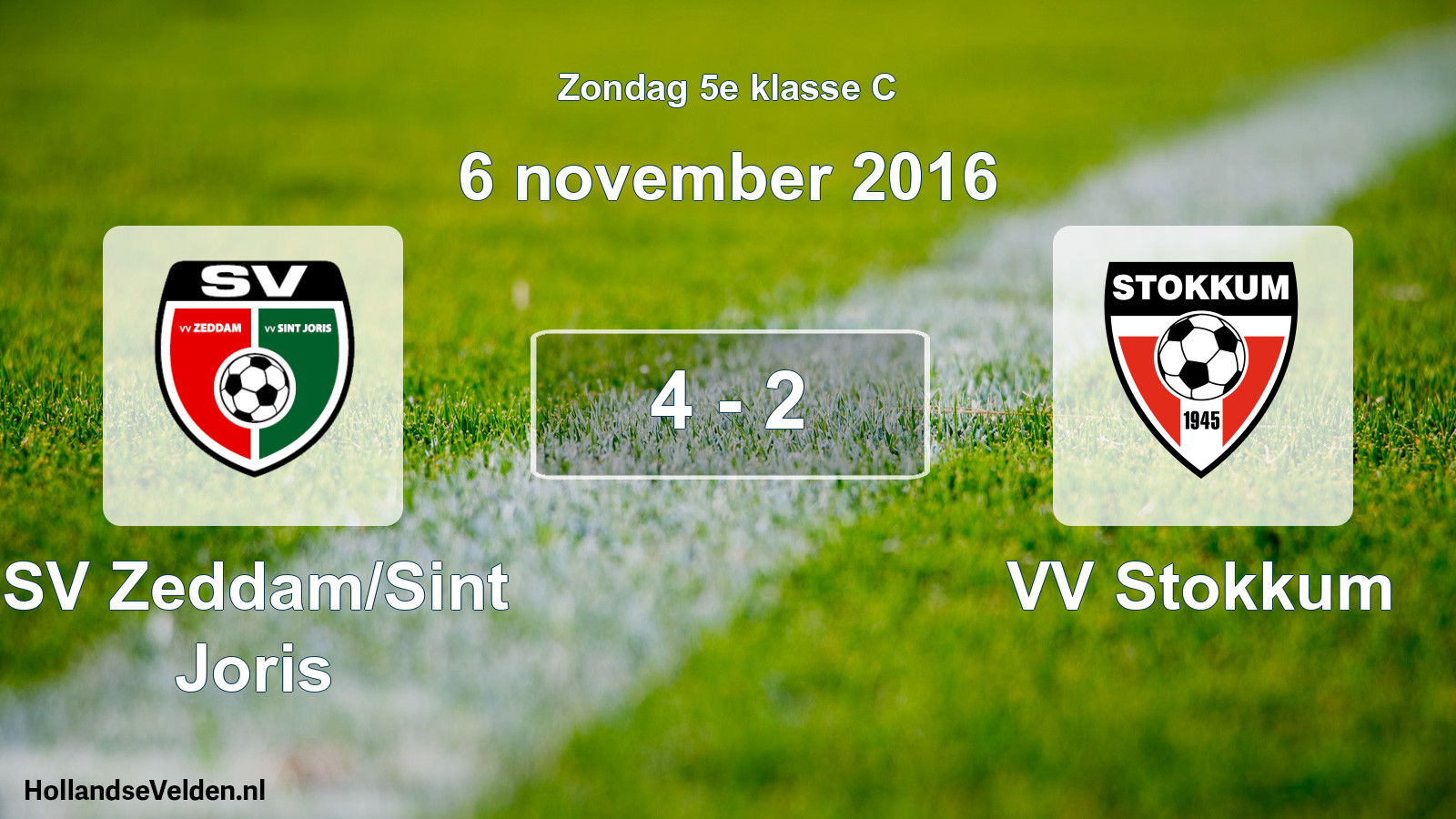 Total number of matches played: SV Zeddam/Sint Joris - VV Stokkum 4 - 2 (6 November 2016)