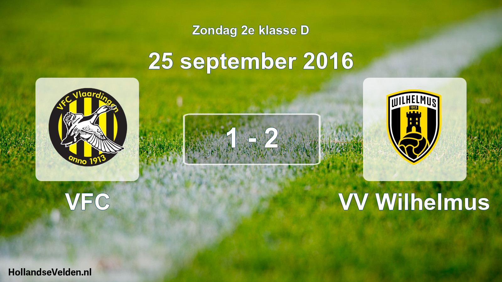 Total number of matches played: VFC - VV Wilhelmus 1 - 2 (25 September 2016)