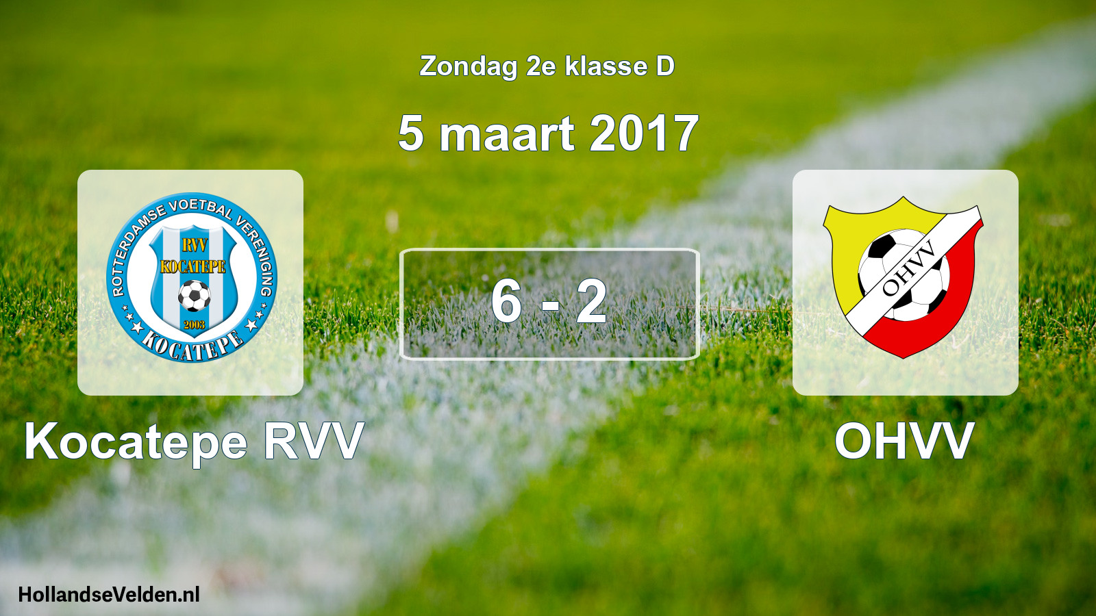 Total number of matches played: Kocatepe RVV - OHVV 6 - 2 (5 March 2017)
