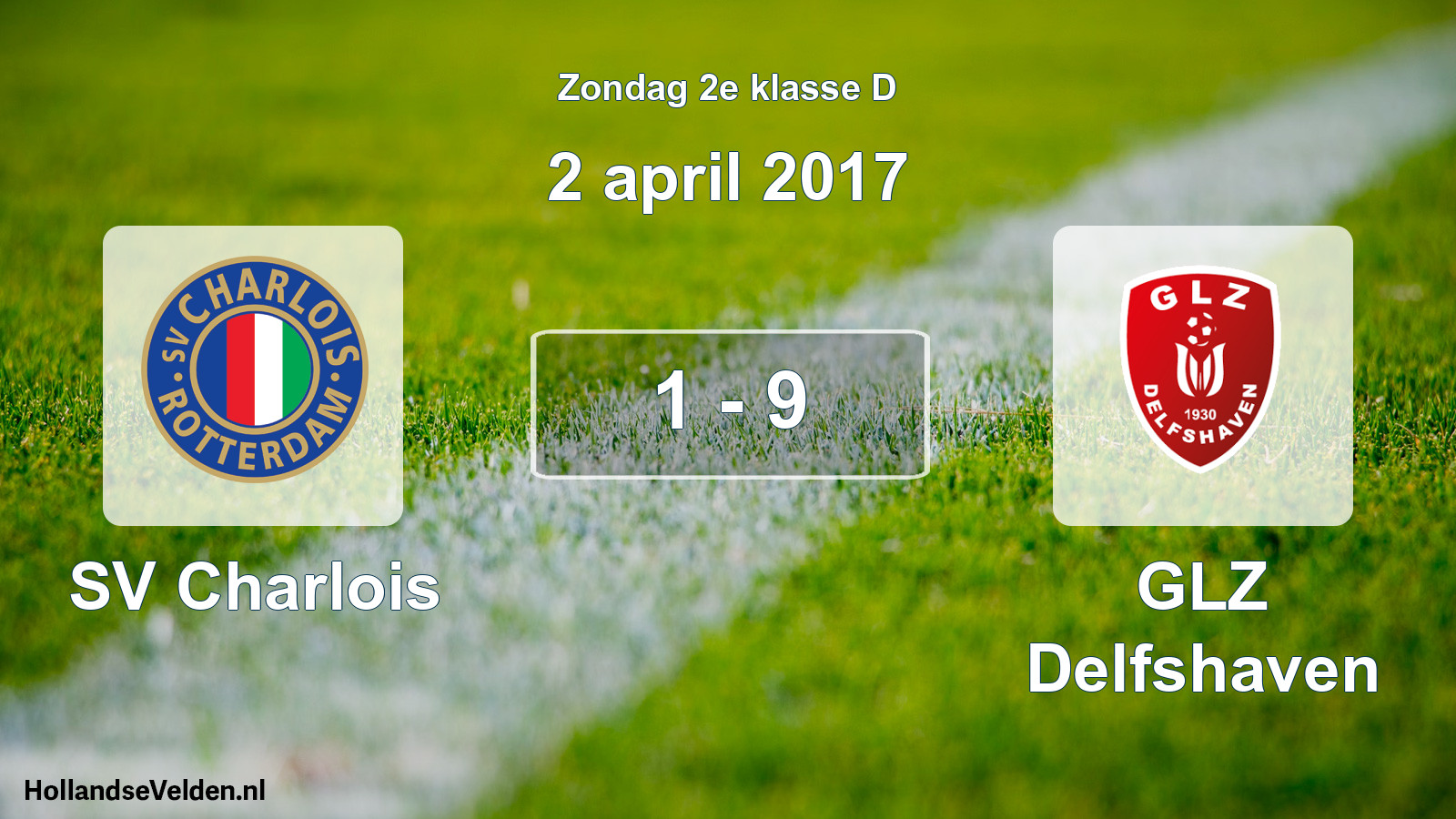 Total number of matches played: SV Charlois - GLZ Delfshaven 1 - 9 (2 April 2017)