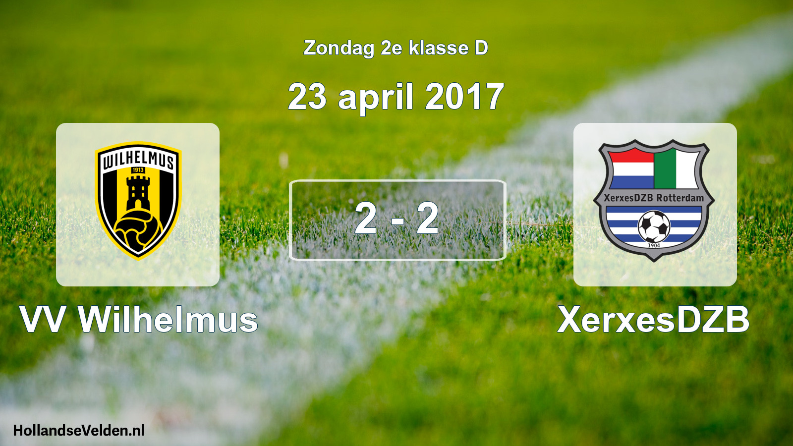 Total number of matches played: VV Wilhelmus - XerxesDZB 2 - 2 (23 April 2017)