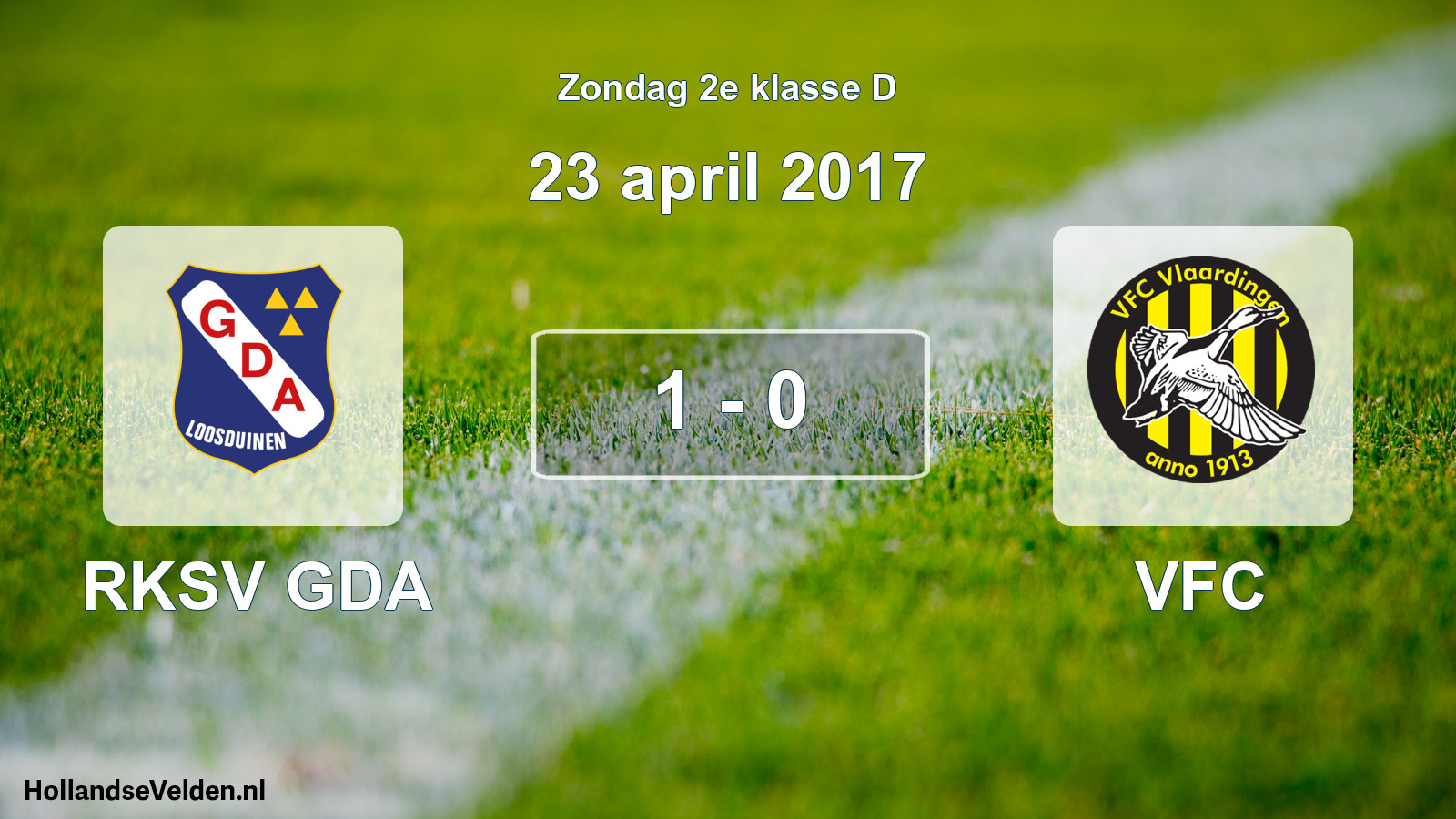 Total number of matches played: RKSV GDA - VFC 1 - 0 (23 April 2017)