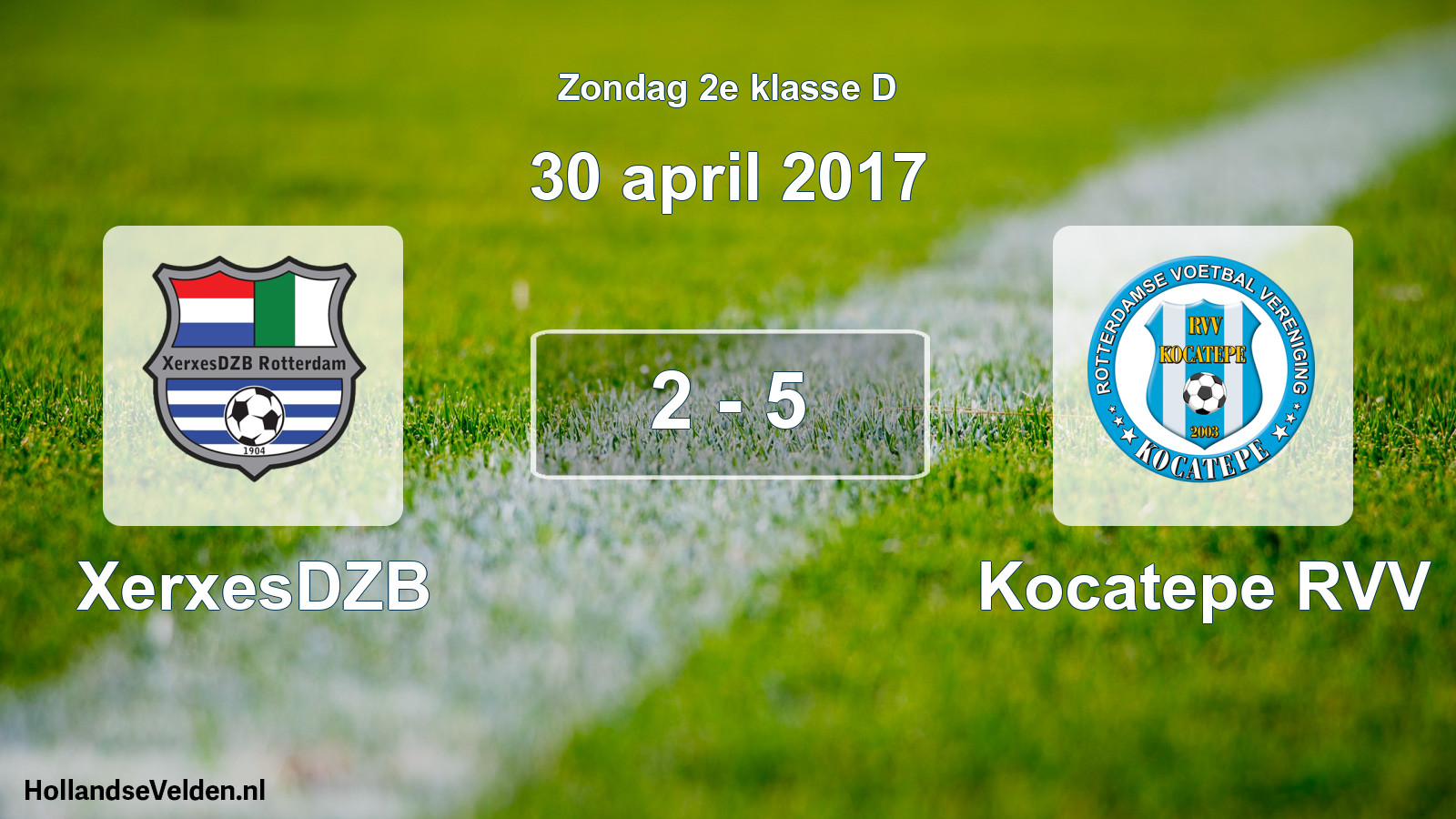 Total number of matches played: XerxesDZB - Kocatepe RVV 2 - 5 (30 April 2017)