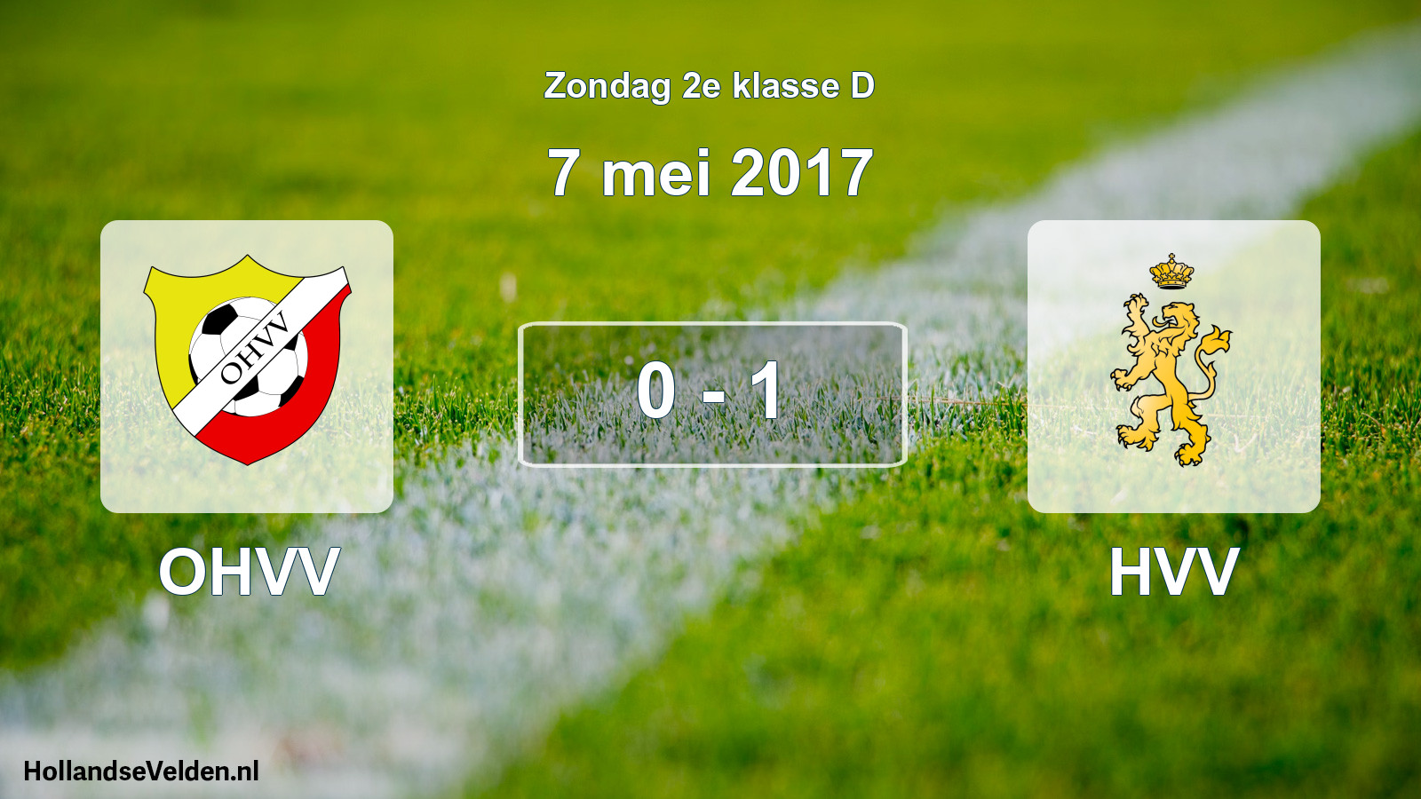 Total number of matches played: OHVV - HVV 0 - 1 (7 May 2017)